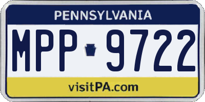 PA license plate MPP9722