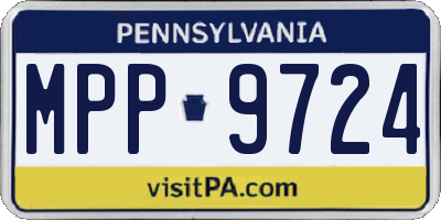 PA license plate MPP9724