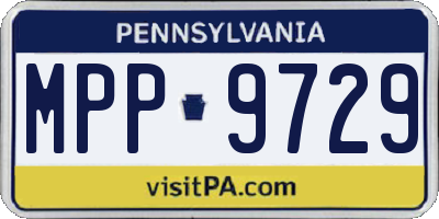 PA license plate MPP9729