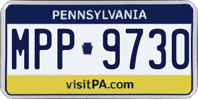 PA license plate MPP9730