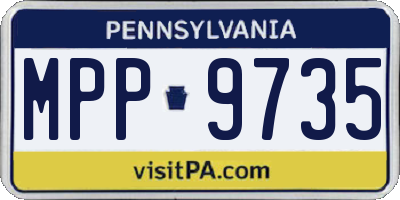 PA license plate MPP9735