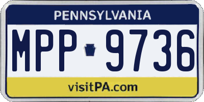 PA license plate MPP9736