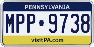 PA license plate MPP9738