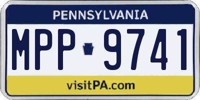 PA license plate MPP9741