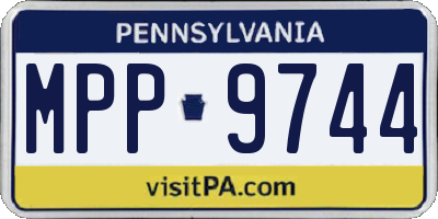 PA license plate MPP9744