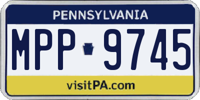 PA license plate MPP9745