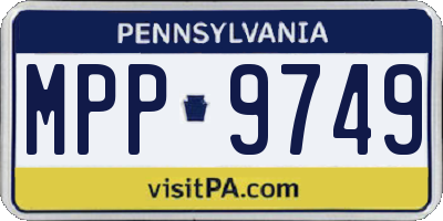 PA license plate MPP9749