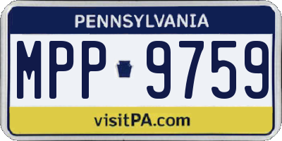 PA license plate MPP9759