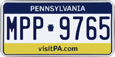 PA license plate MPP9765