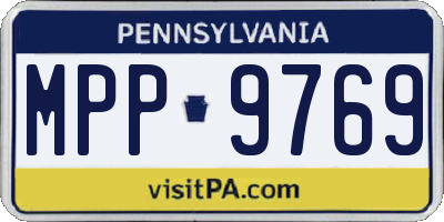 PA license plate MPP9769