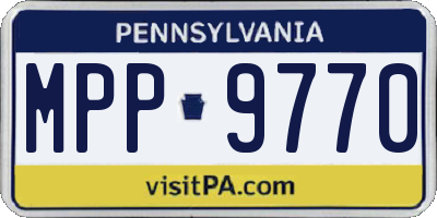 PA license plate MPP9770