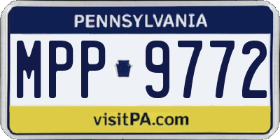 PA license plate MPP9772