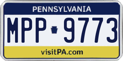 PA license plate MPP9773