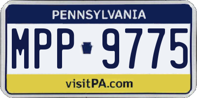 PA license plate MPP9775