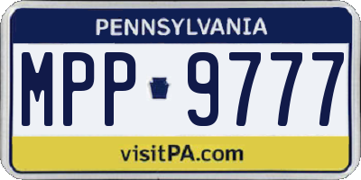 PA license plate MPP9777