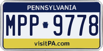 PA license plate MPP9778
