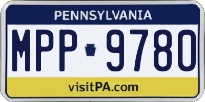 PA license plate MPP9780