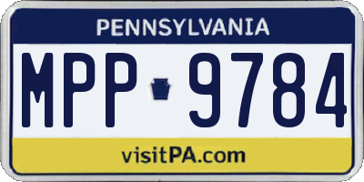 PA license plate MPP9784