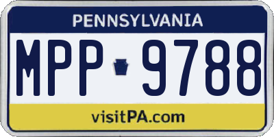 PA license plate MPP9788
