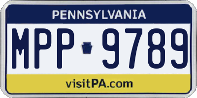 PA license plate MPP9789