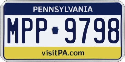 PA license plate MPP9798