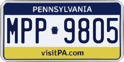 PA license plate MPP9805