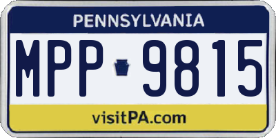 PA license plate MPP9815