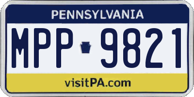 PA license plate MPP9821