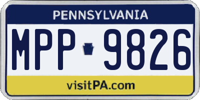PA license plate MPP9826