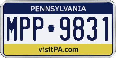 PA license plate MPP9831