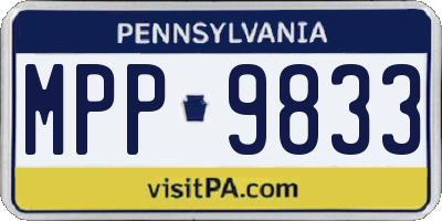 PA license plate MPP9833