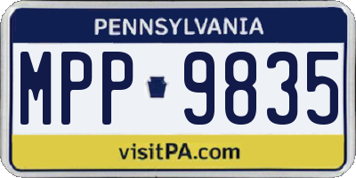 PA license plate MPP9835