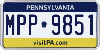 PA license plate MPP9851