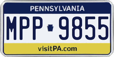 PA license plate MPP9855
