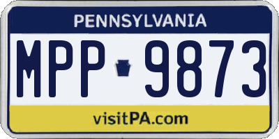PA license plate MPP9873