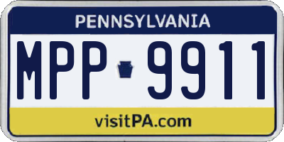 PA license plate MPP9911