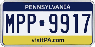 PA license plate MPP9917