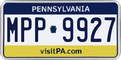 PA license plate MPP9927