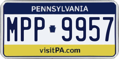 PA license plate MPP9957