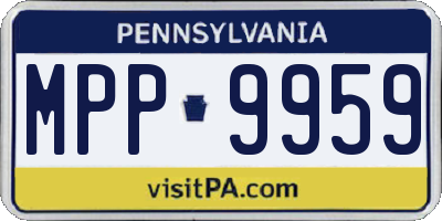 PA license plate MPP9959