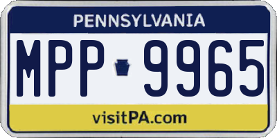 PA license plate MPP9965