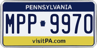 PA license plate MPP9970