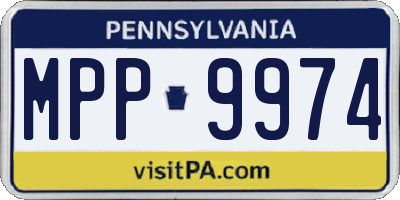 PA license plate MPP9974