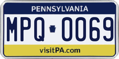 PA license plate MPQ0069