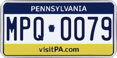 PA license plate MPQ0079