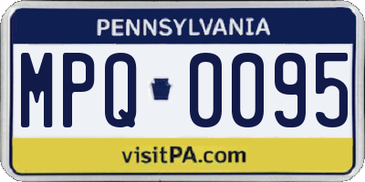 PA license plate MPQ0095