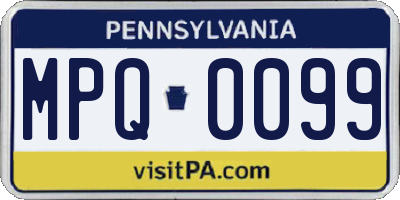 PA license plate MPQ0099