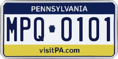 PA license plate MPQ0101