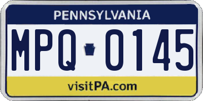 PA license plate MPQ0145