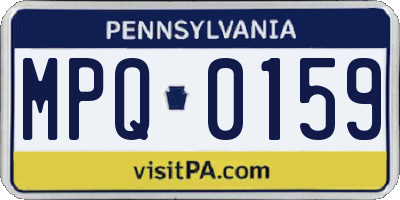 PA license plate MPQ0159